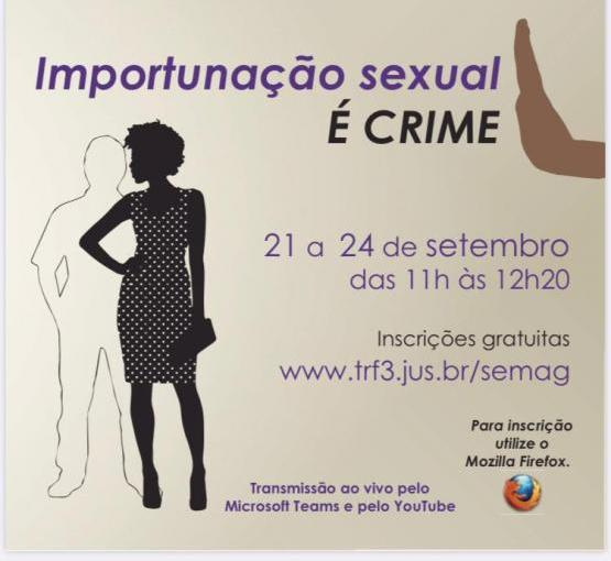 Justiça Federal da 3ª Região lança plataforma sobre importunação sexual